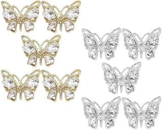 Beaupretty 10pcs Nail Art Rhinestones for Nails Nail Jewelry Nail Charms Cotton Swab Lip Stain Nail Rhinestones for Gel Nails Hair Yarn for Braids Alloy Manicure Accessories
