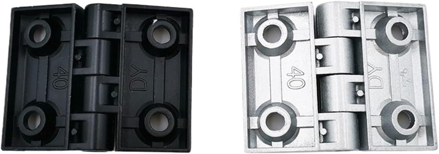 10pcs 4040 Aluminum Profile Industry Cabinet Metal Silver White Black Zinc Alloy Hinge(4040 Silver (10pcs))