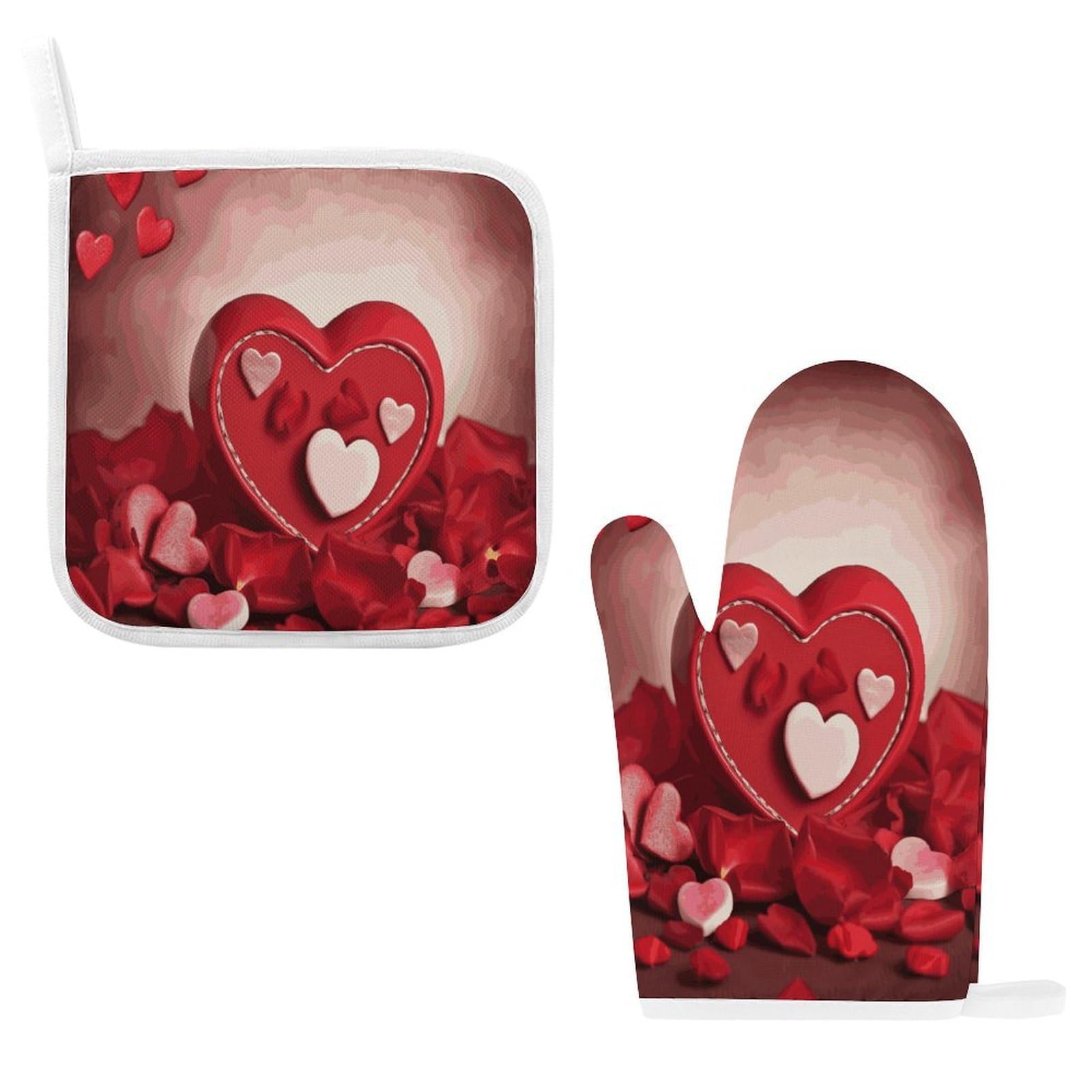Btcowzrv Style Happy Valentine's Day1 Oven Mitts And Pot Holders 2Pcs Set