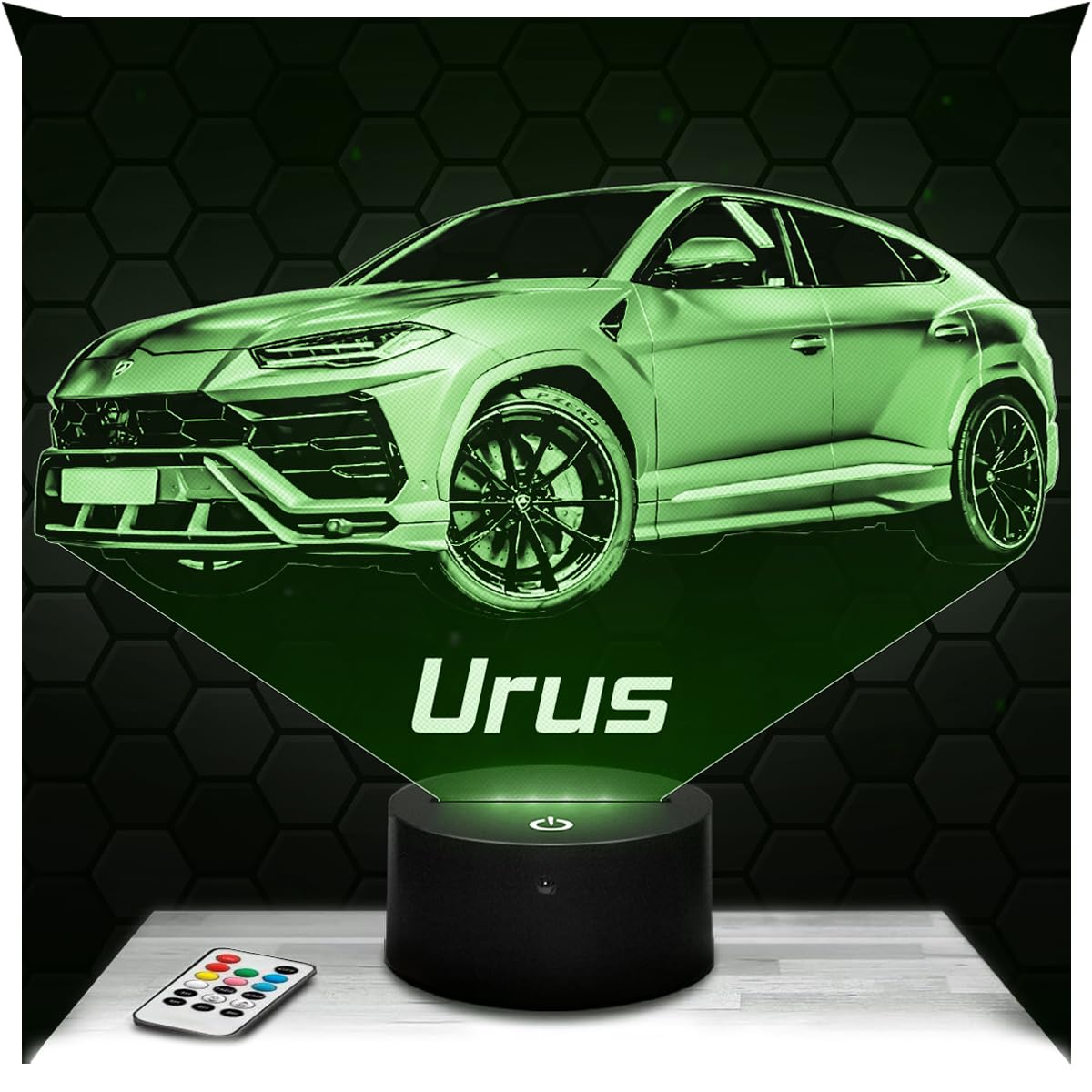 Lampephoto.fr - Lambo Urus Supercar Tuning 3D Lamp Decoration, Gift idea for Men Lamborghini Urus car Object Adult Night Light Room Decor, Original Christmas, Gift Idea, Led Bedside, Merchandising TOP