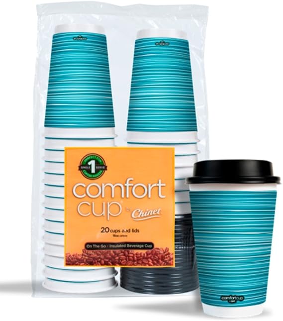 Comfort Cup (16Ounce Cups), 20Count Cups & Lids
