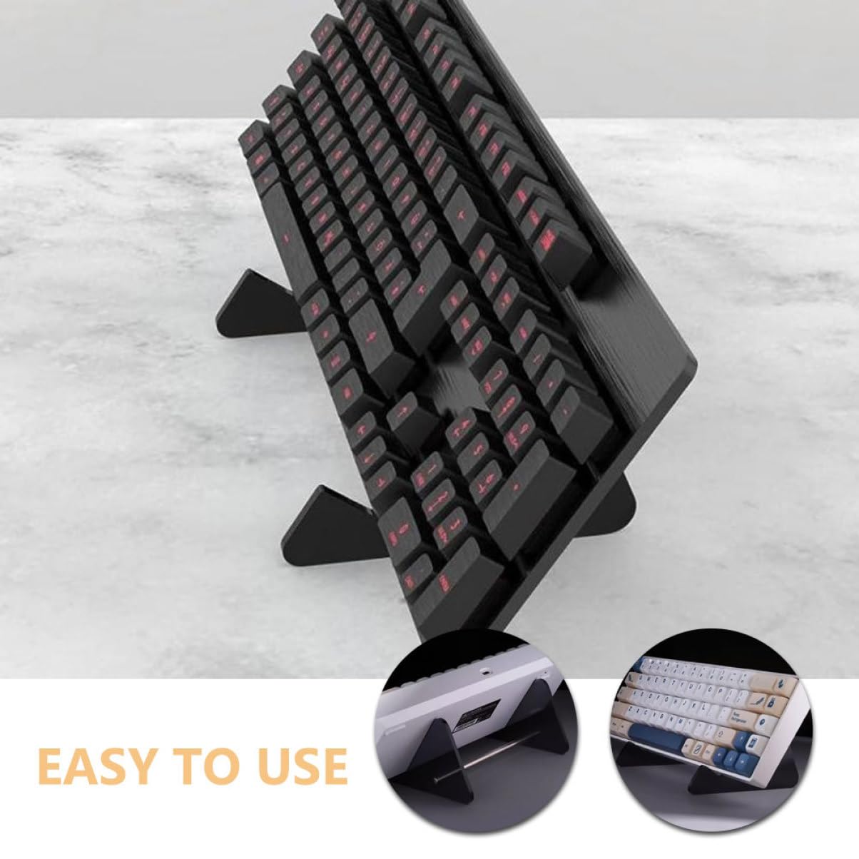 Tofficu Keyboard Display Stand Rack for Mechanical Keyboard Storage Stylish Office Organizer for Improved Productivity and Efficiency