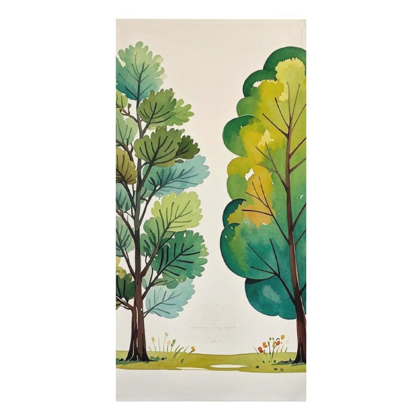 QMNLKH Spring Watercolor Eucalyptus Trees Beach Towel for Women, Large Microfiber Pool Towel for Men, Absorbent Swim Towels for Home, Lightweight Bath Towels for Camping, Yoga, 30.3"x61.4"