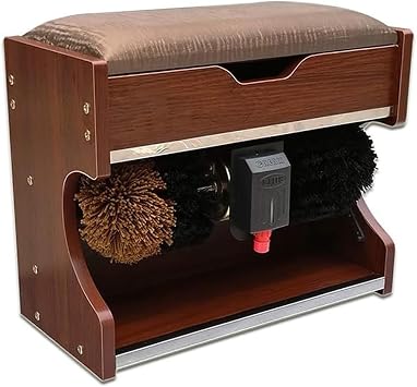 Automatic Shoe Polisher, Electric Shoes Polishing Tool, Leather Shoes Polish Machine, Men Shoe Cleaning Polisher, Leather Boot Automatic Brush with Seat