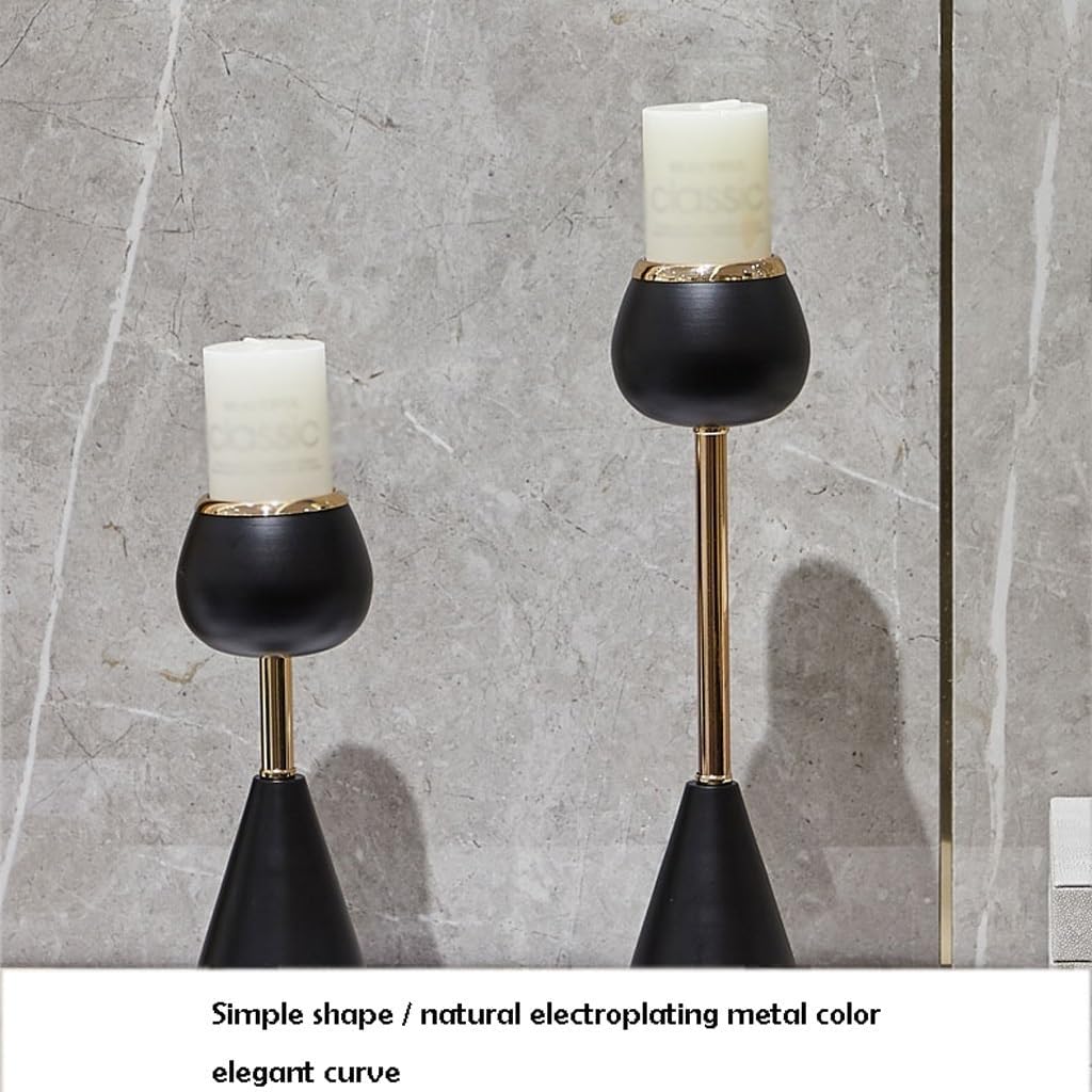 candle-holder Iron Candle Holder Ornaments Candlelight Dinner Props Simple Household Dining Table Candle Holder Decoration candlestick(C)