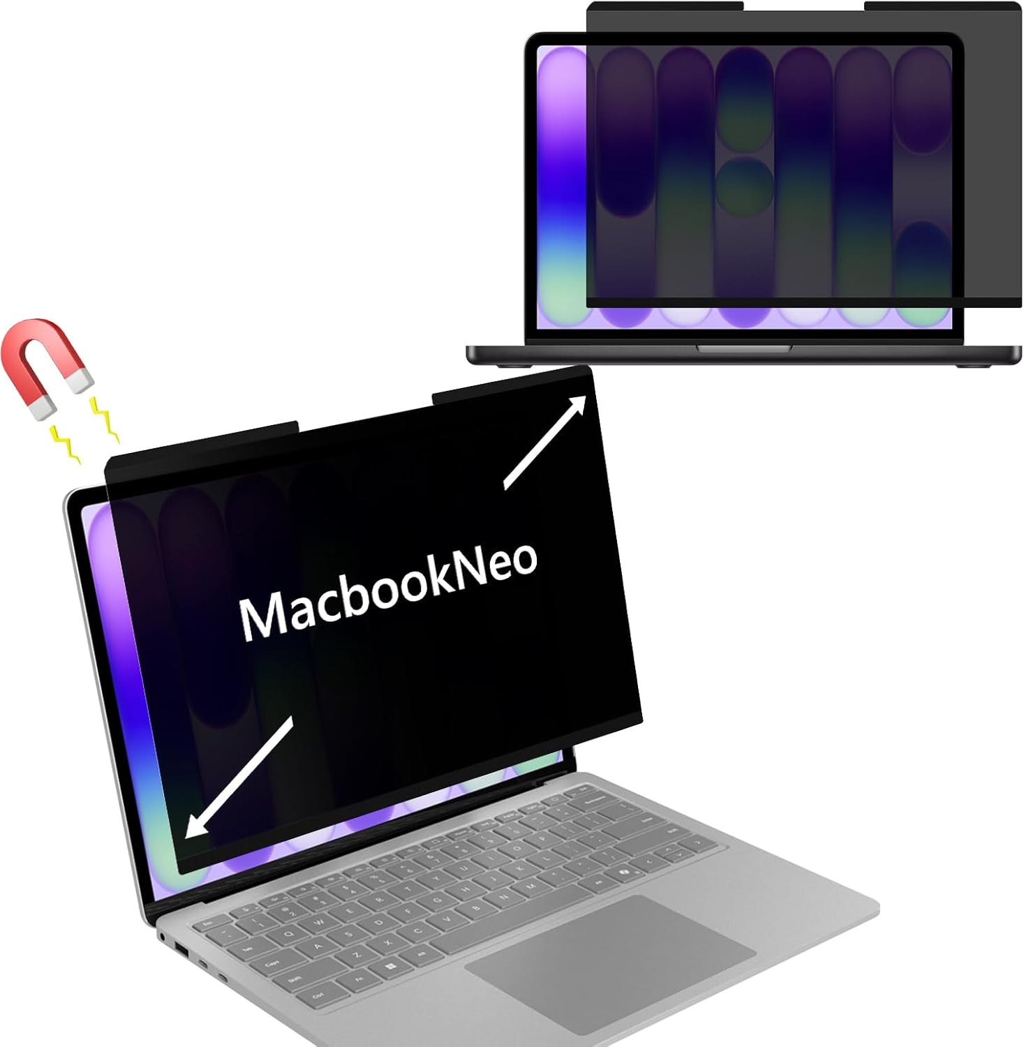 Magnetic Privacy Screen for MacBook Pro 16 Inch/16 Inch Pro Max(2021-2026, M5 M4 M3 M2 M1), Removable Privacy Laptop Shield, Anti Glare Blue Light Anti-Spy Filter for MacBook Pro 16"