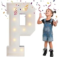 Vista 54 de 4 pies de alto, letras iluminadas con marco, letras enormes con marco, marco de globos en mosaico, letra grande para decoraciones de compromiso