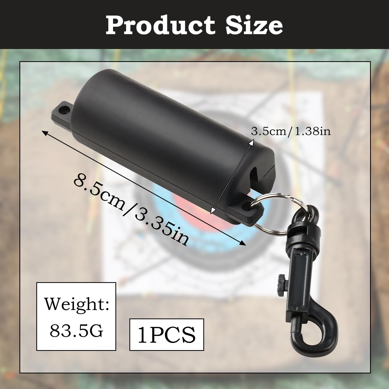 1 Paquet de Tige de Tirage d'arc de Tir À l'arc, Tige de Tirage en Silicone, Tige de Tirage de Flèche, Tige de Tirage en Silicone Antidérapante avec Porte-Clés (Noir)