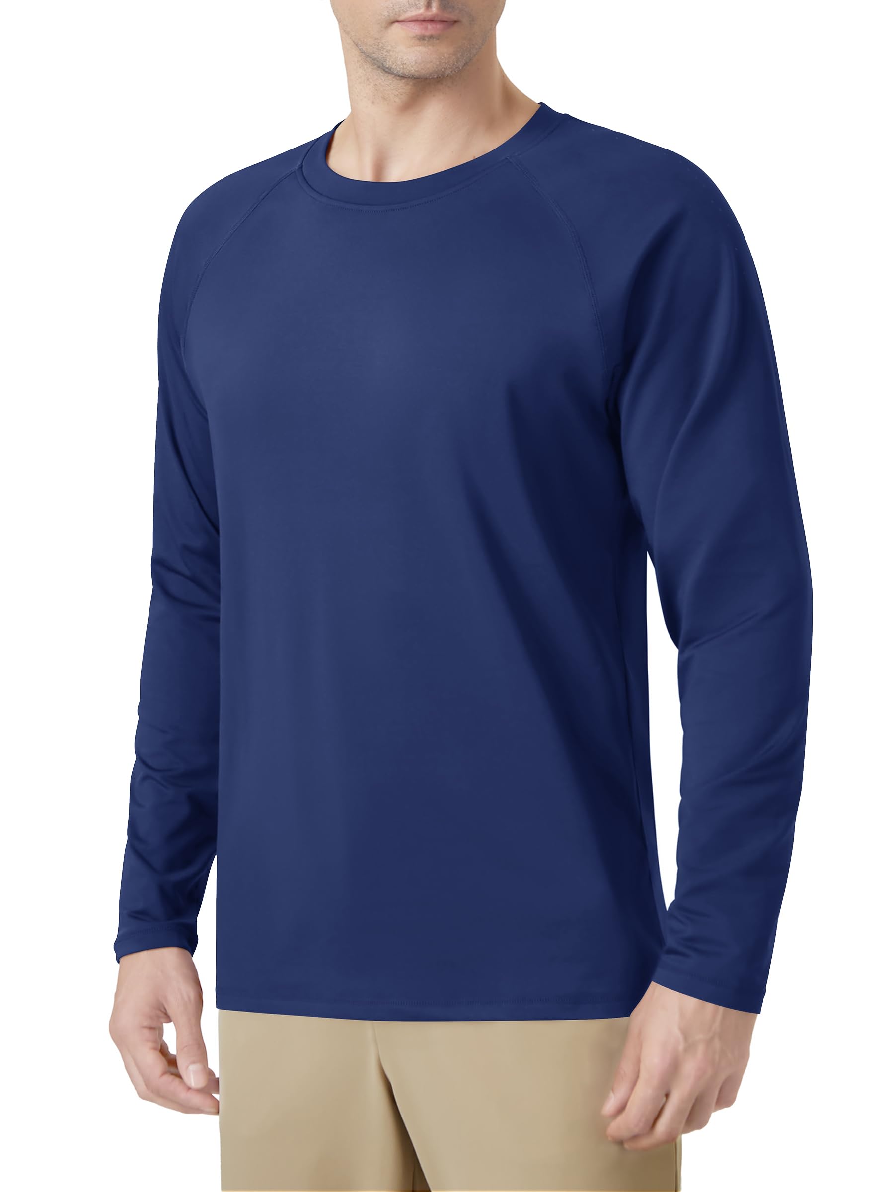 KEFITEVD T-shirt à manches longues pour homme avec intérieur en polaire - T-shirt thermique à manches longues - Pour l'hiver et l'automne
