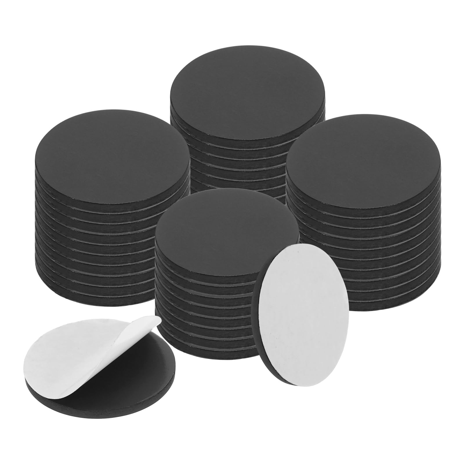 sourcing map 40Pcs 30 x 2.3mm Round Magnets Dots with Adhesive Backing, Rubber Magnets Stickers Self Adhesive Magnetic Discs for Fridge Whiteboard DIY Craft Office Classroom Home