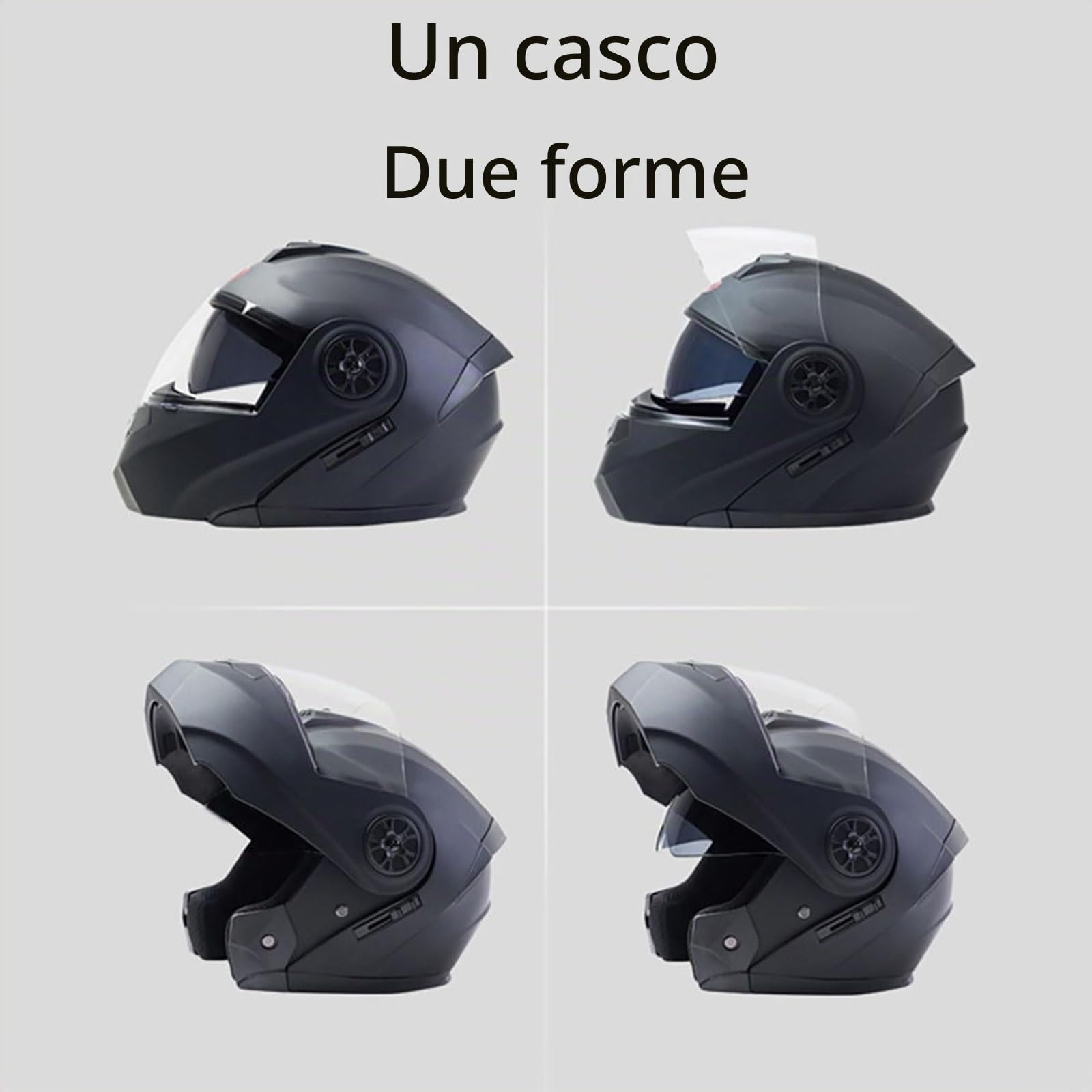 Casco Integrato Apribile con Interfono Casco Moto Modulare Bluetooth Caschi Modulari per Uomo Donna con Doppia Visiera Casco Integrale Casco Crash Omologati ECE