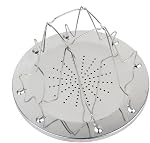Grille-pain de camping pliant en acier inoxydable, support de grille-pain de camping 4 tranches, plateau de cuisson pour le petit déjeuner, support de grille-pain pour 4 tranches de pain pour BBQ, randonnée, camping, pêche, pique-nique