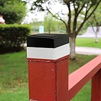 Vista 6 de Tapas LED de poste de valla de 2 x 2 pulgadas, paquete de 8 luces solares para postes de luz cálida, luz LED de iluminación solar, luz impermeable