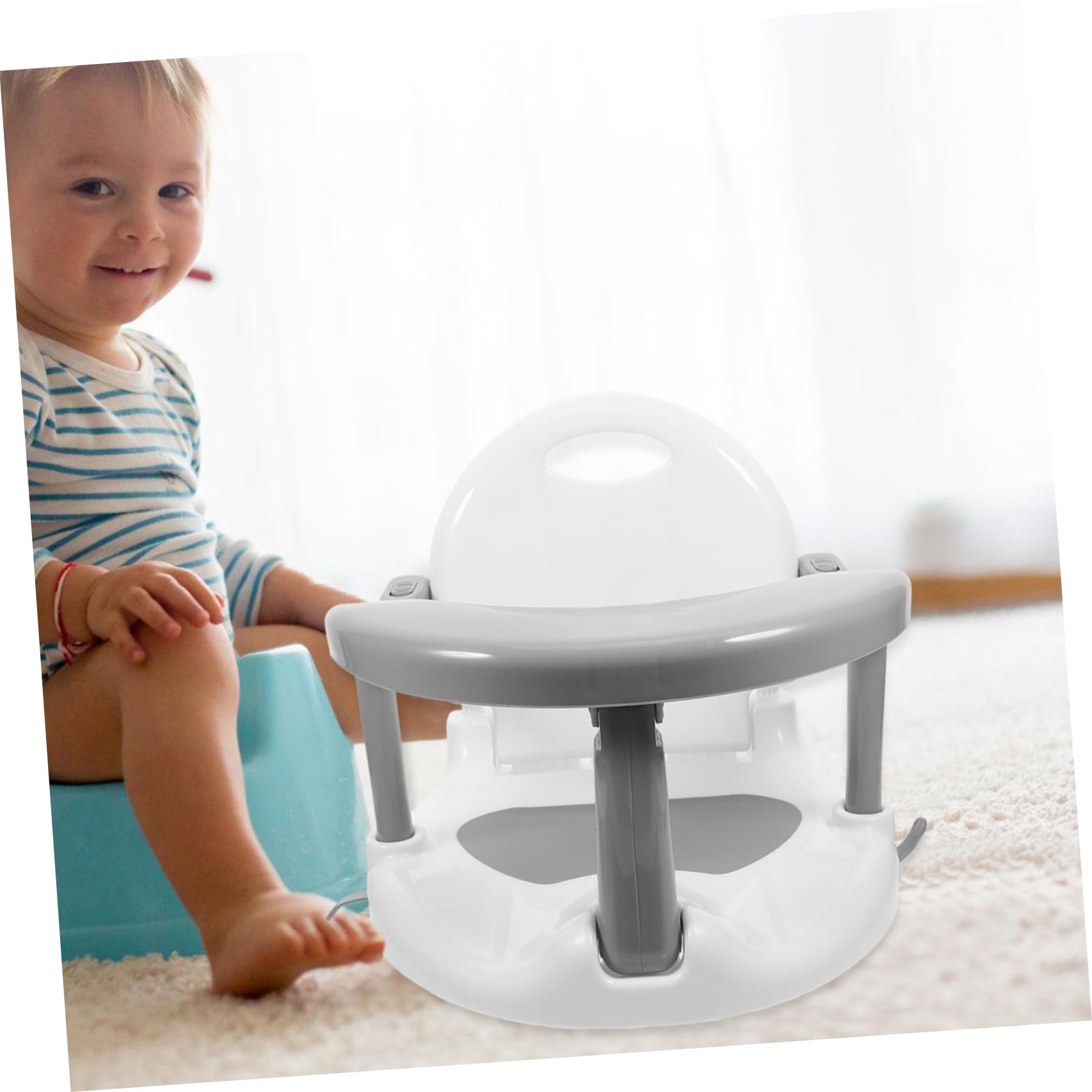 Siège de Bain pour Bébé Antidérapant Chaise de Bain 6 Mois Siège Portable en Tpe