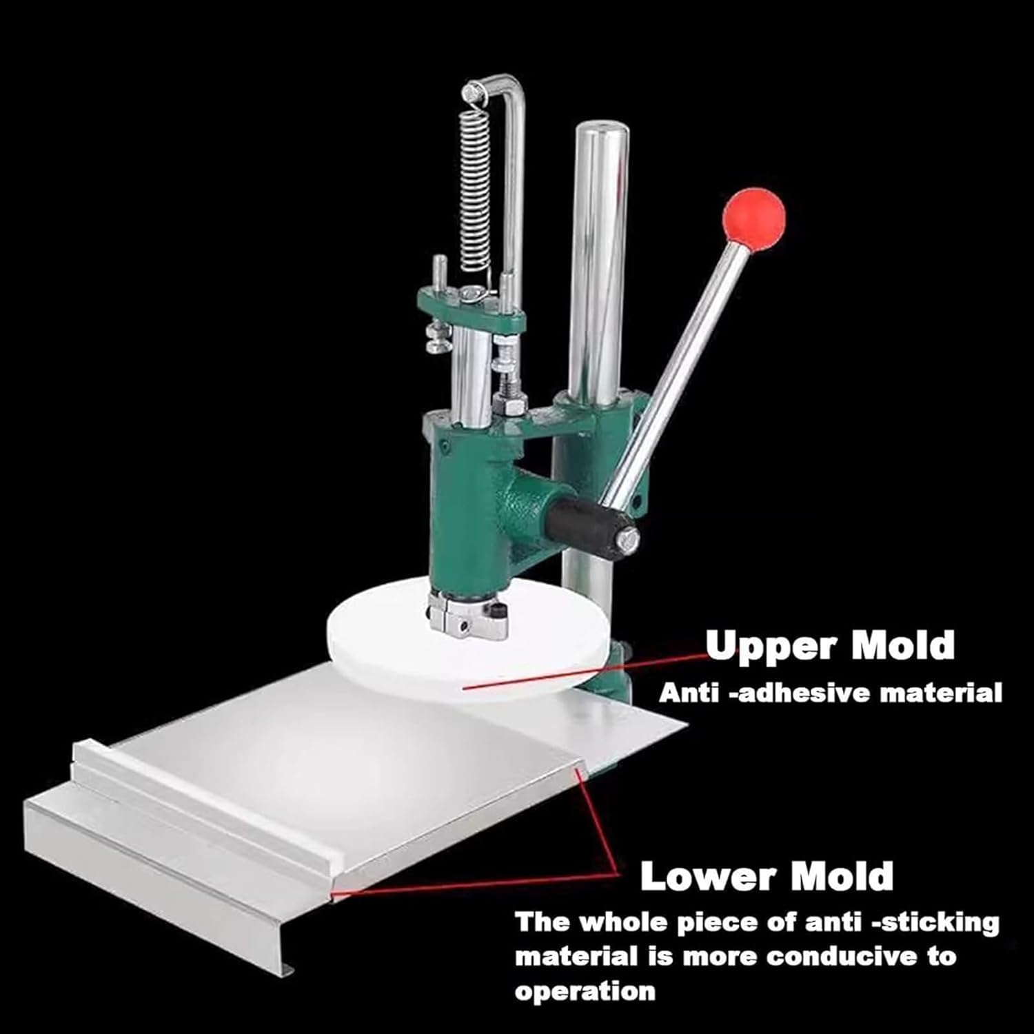 Pizza Dough Press Machine,Pizza Pastry Press Machine with Dual Plates, Stainless-Steel Household Pizza Press,Dough Pastry Manual Press Machine,22cm