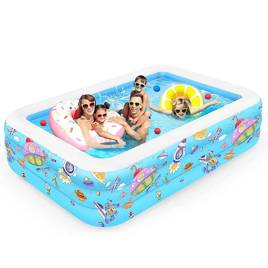 Amazon | Danco 長方形 プール 大型 子供用 ビニールプール 底が