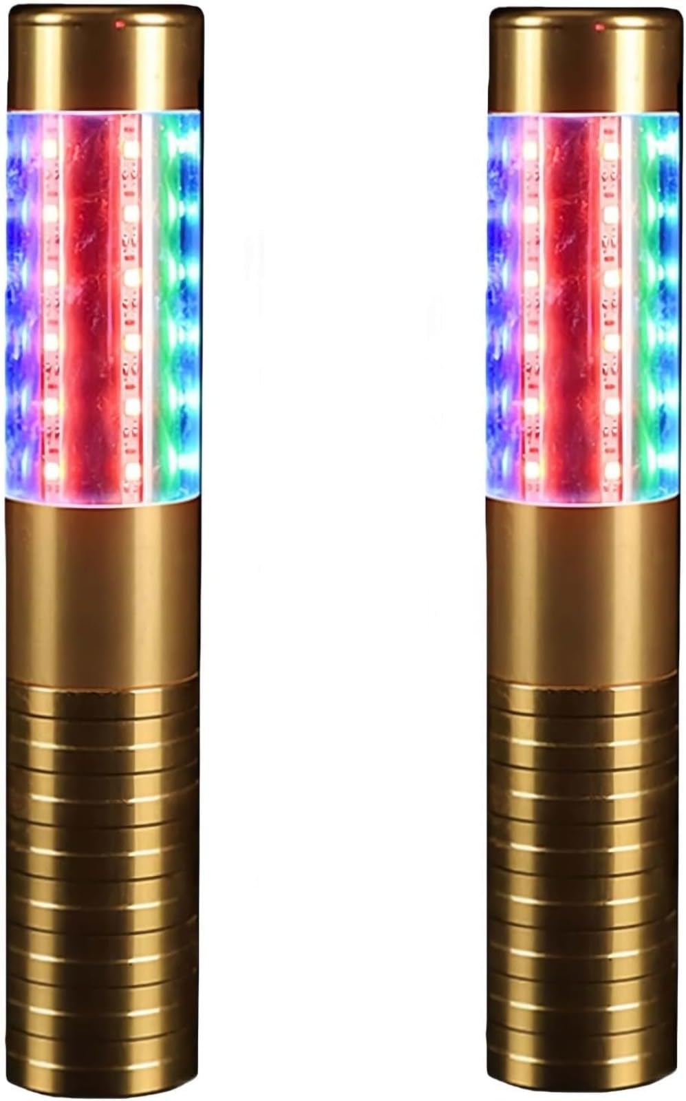 2 confezioni LED Bottle Lights – Ricaricabile Strobe Sticks and Luminous Sticks for Champagne Bottles Bar, Club, Party, Birthday, Wedding, Event(oro)