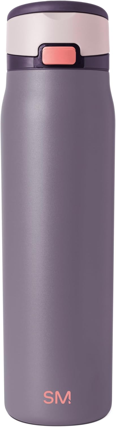 Simple Modern Mesa Loop Water Bottle with Covered Straw and Handle | 30oz Cup Holder Friendly Insulated Stainless Steel Bottles for Travel, Sports and School | Iris Sage