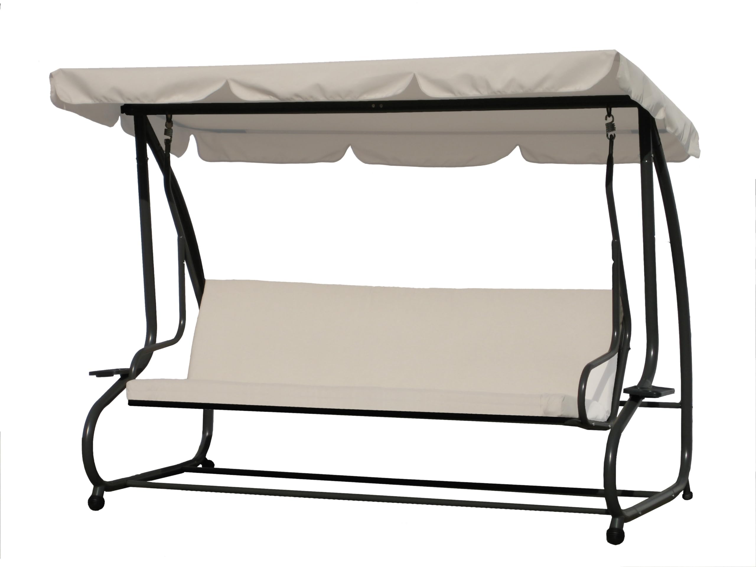 Dondolo Da Giardino 3 Posti Totò Piccinni - Struttura In Ferro Con Cuscini E Tettuccio Regolabile - Foto 11