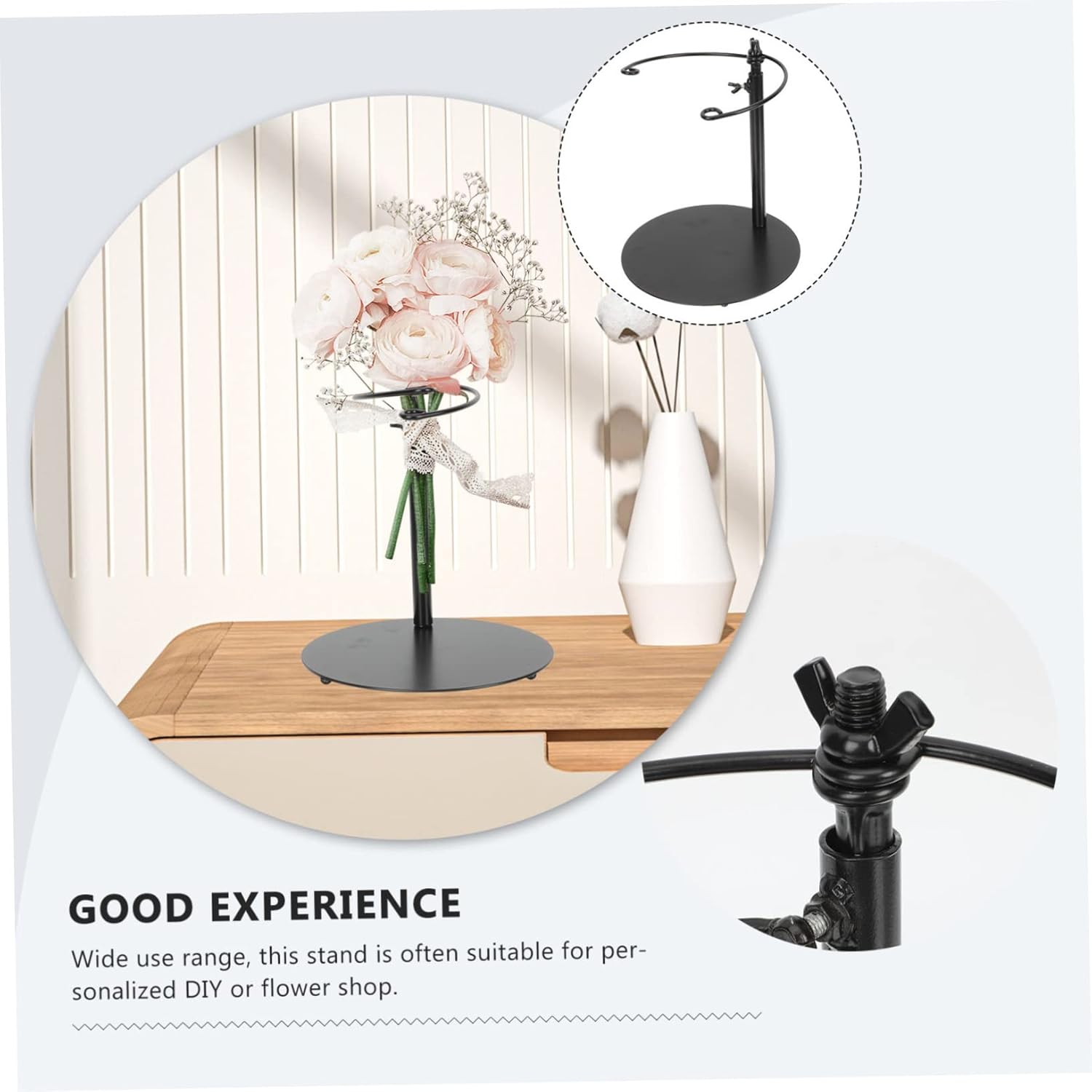 Uonlytech Iron Desktop Bouquet Fixing Rack Flower Arrangement Holder Bouquet Stabilizer for Florist