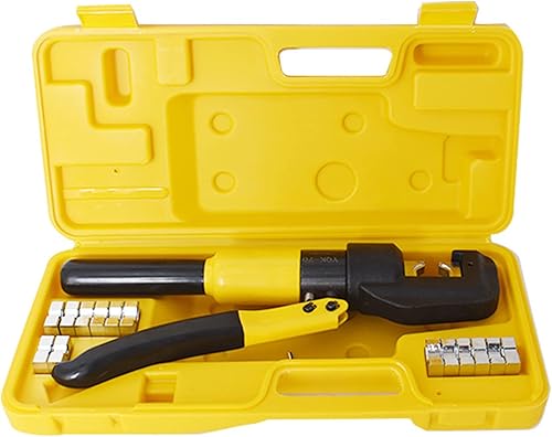 Miniatura 7 de Engarzadora de cable hidráulico de 16 toneladas de cable de batería, herramienta de prensado de terminales de terminal con 11 troqueles para cables