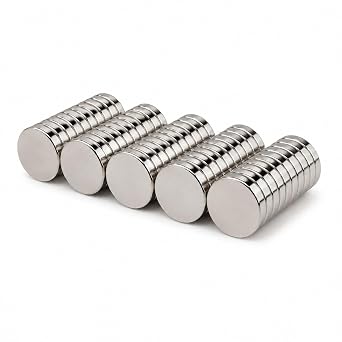 Neodymium Disc Magnets 12mm x 2mm, N50 4 lbs 50 Pack