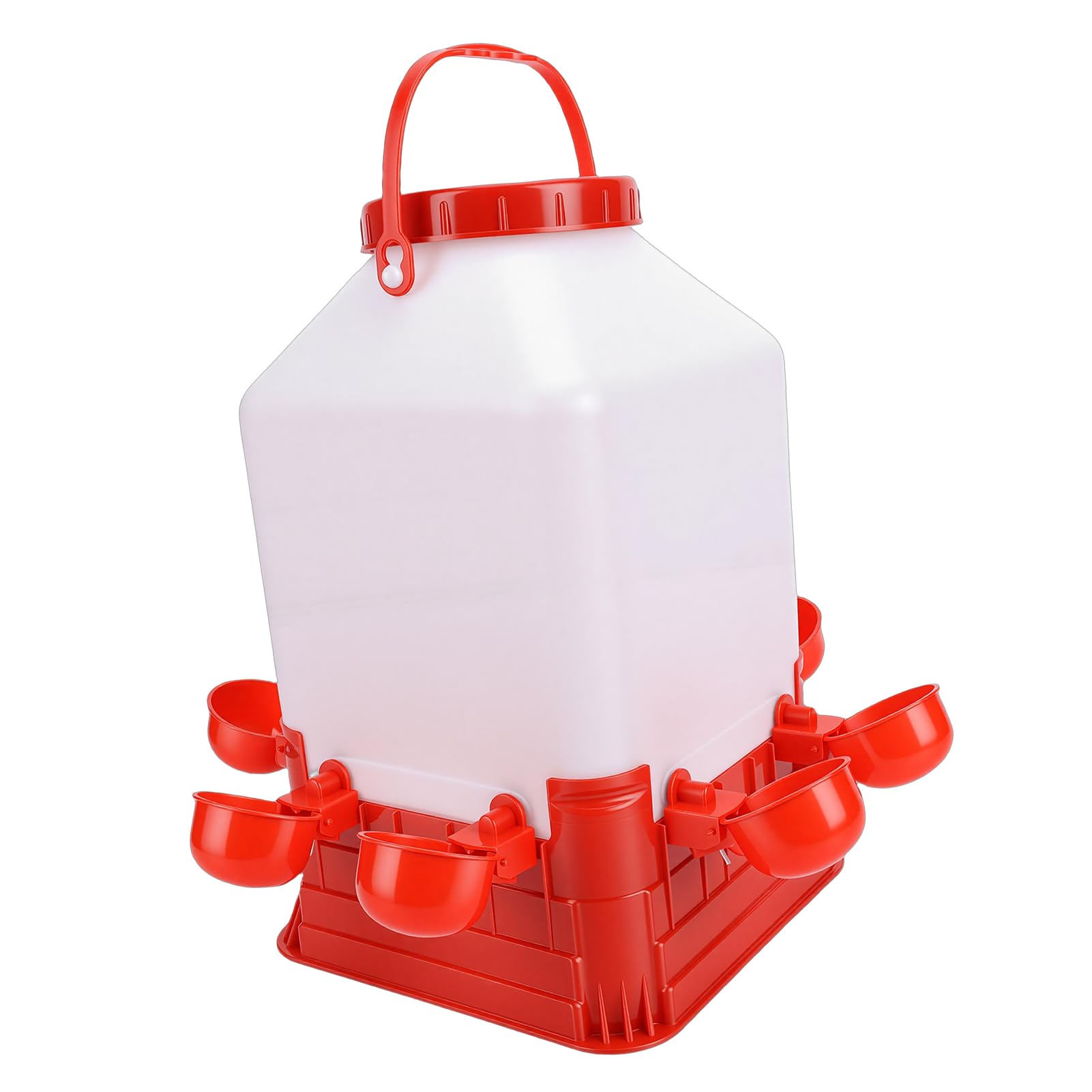 HEEPDD Abbeveratoio Automatico per Pollame, capacità 10 Litri, 8 Ciotole, Senza Rifiuti, per Pollaio da Cortile, Plastica Facile da Pulire per Piccoli Allevamenti