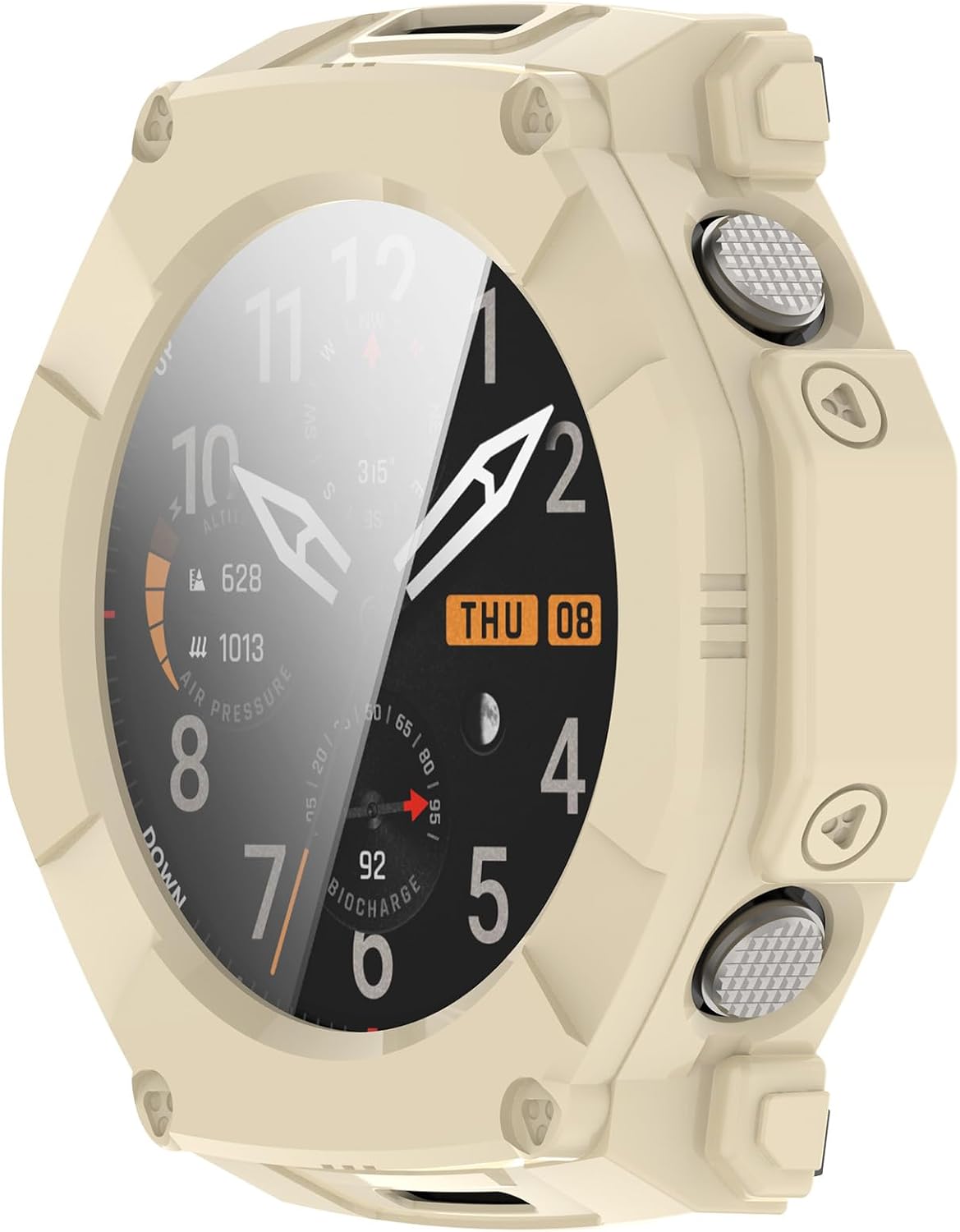 Case Compatible for Amazfit T-Rex Ultra 2, Hard PC All Coverage Shockproof Replacement Protective Shell for Amazfit T-Rex Ultra 2 Smart Watch (White) image 4