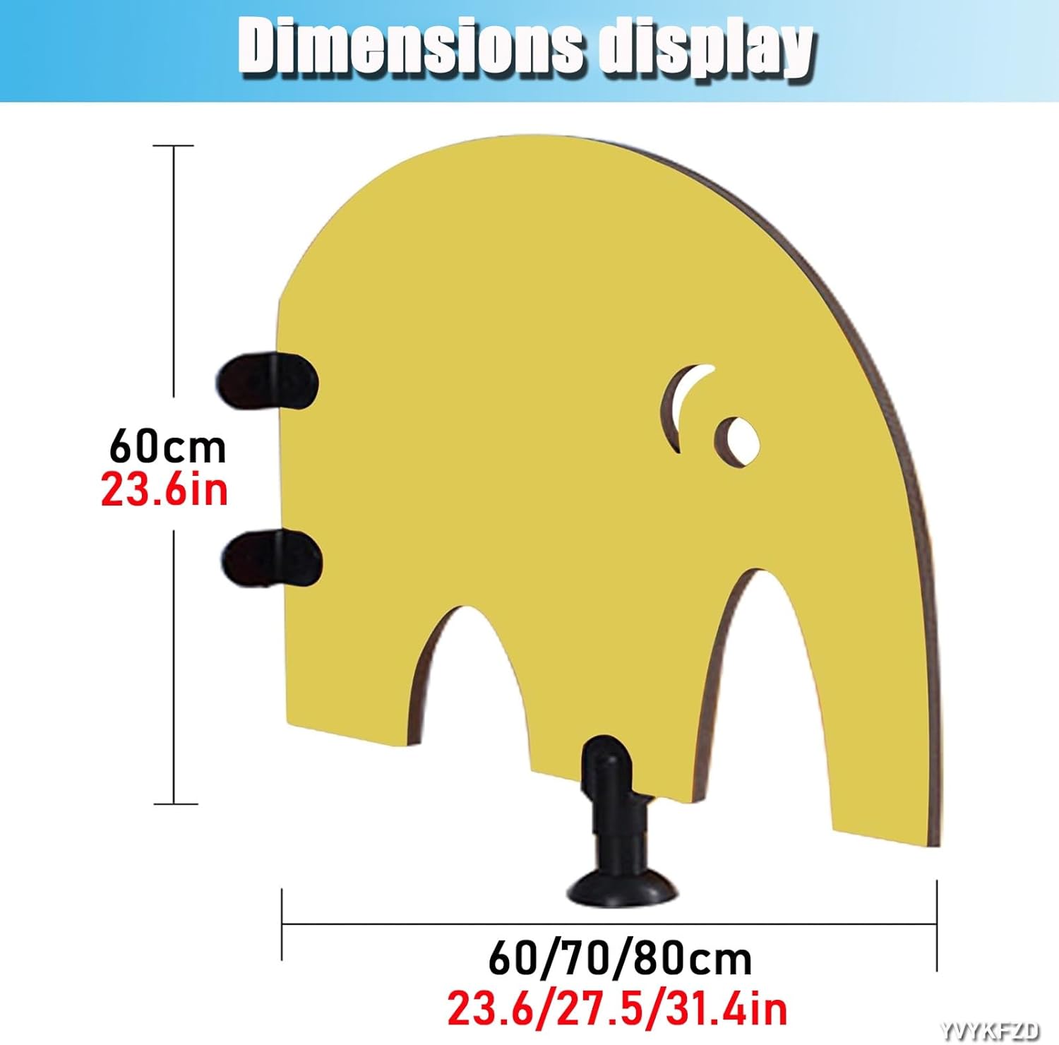 Children's Urinal Screen Toilet Partition, Floor-Mounted Urinal Partition, Indoor Urinal Baffle Privacy Screen Divider with Supporting Feet, for Schools/Kindergartens(Blue,60x60cm-