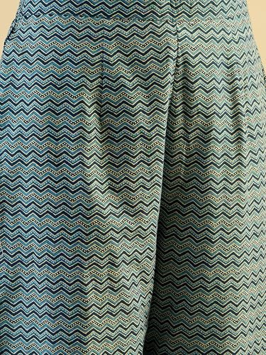Image of INDO ERA Women's Pure Cotton Printed Kurta Pant with Dupatta Set