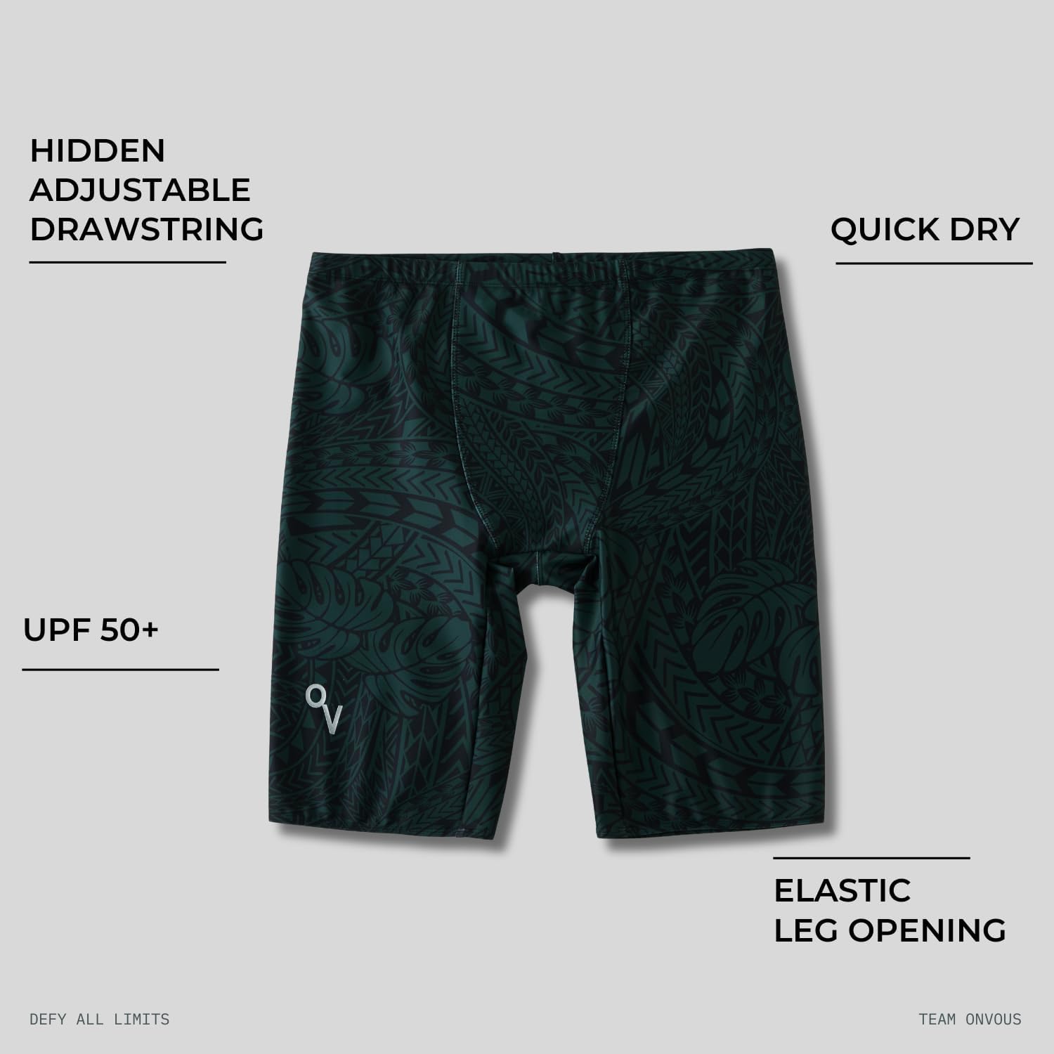 Onvous Swim Jammers for Men | Men's Athletic Swimwear Jammer | Mens Jammer for Swimming | Mens Swim Jammers Size 28-38