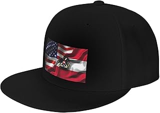 Flat Cap Hip-Hop Snapback Hat for Men Women Classic Adjustable Baseball Caps Unisex Black