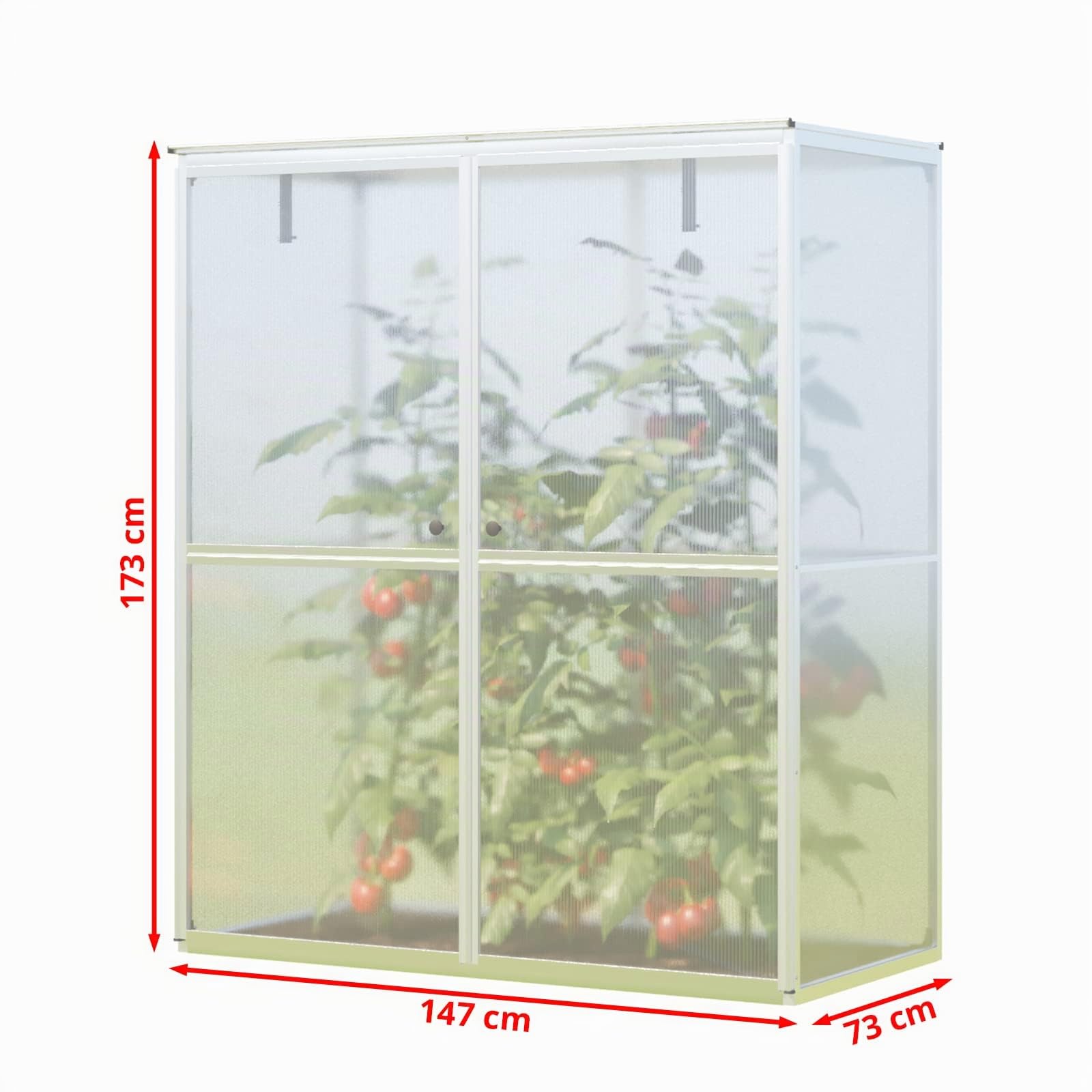Serra per pomodori GFP Emma 147 x 76 x 173 cm, lastre in policarbonato isolanti da 8 mm