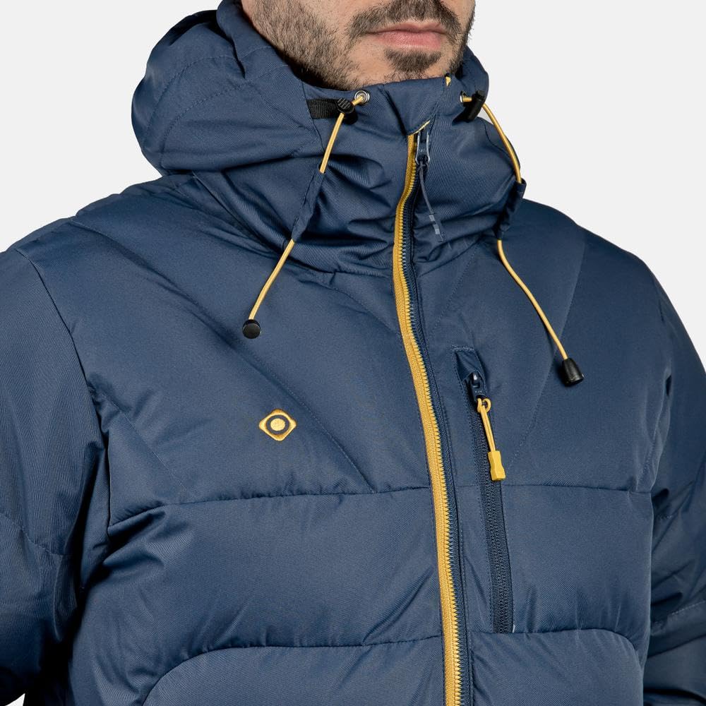 Izas Ampriu M Chaqueta de Hombre para Invierno con Membrana Resistente al Viento y Lluvia. Abrigo Acolchado de Fibras con Cremallera, Capucha y Bolsillos. Anorak Transpirable para Frío y Nieve.