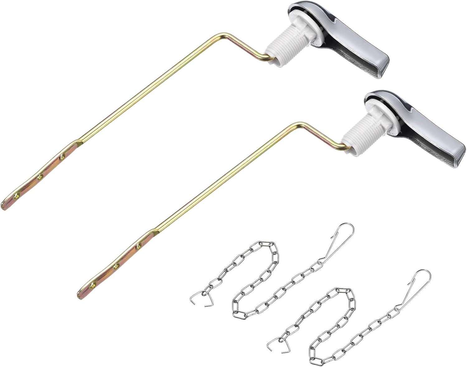 uxcell Toilet Handle Replacement Kit 2 Sets Universal Side Mount Toilet ...