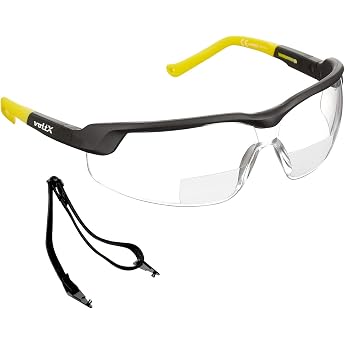 voltX GT Adjustable Bifocal Reading Safety Glasses Clear +2.5 Dioptre