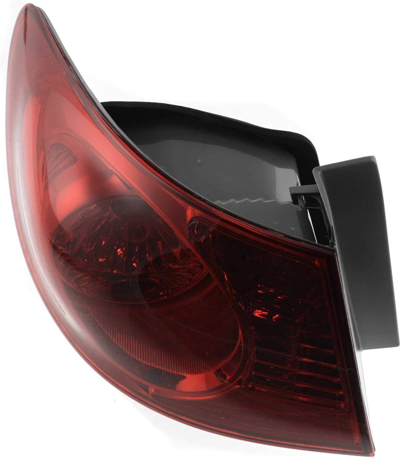 Evan-Fischer Tail Light Assembly Compatible with 2007-2010 Hyundai Elantra Outer Sedan Driver Side