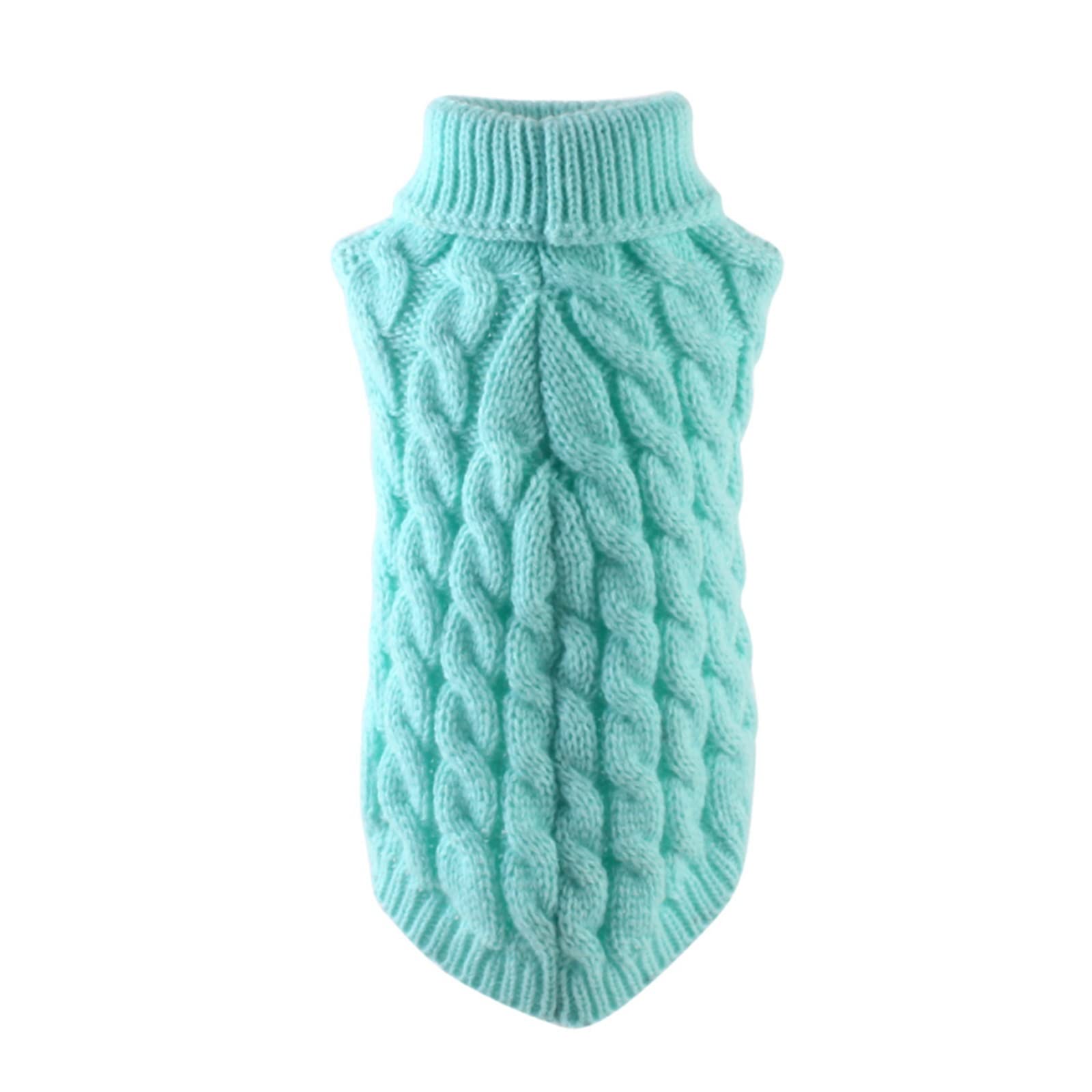 Kikbax 1 pièces Chien vêtements Chaud Pull en Tricot Chiot Tricot col roulé Pull vêtements Chien tricoté Manteau Pet Supplie (Color : 03, Size : M)
