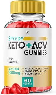 Speedy Keto ACV Gummies for Weight Loss, Shark ACV Tank Oprah Winfrey - Speed Keto + ACV Rapid Ketosis Ketones Apple Cider Vinegar B12 Folate (60 Gummies)