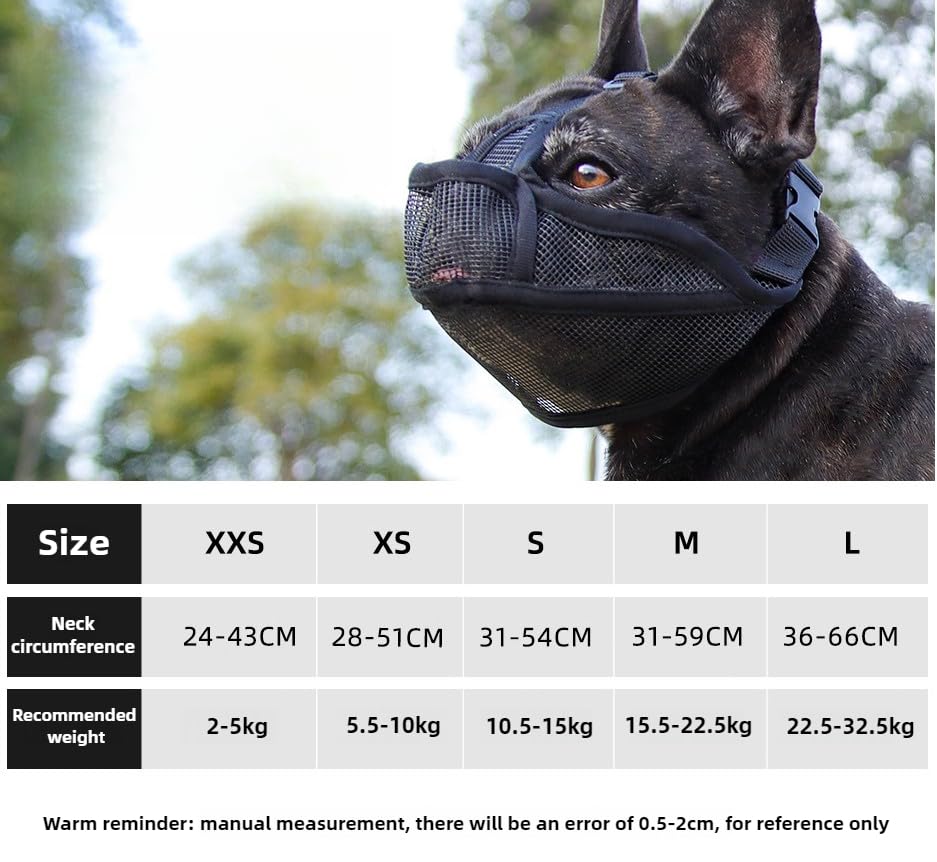 Maulkorb Hunde mit Kurzer Schnauze für Französische Bulldogge und Pitbulls, Abgeflachter Schnauze Hunde Maulkorb für Shih Tzu und Mops, Anti Beißen Kauen Bellen,ermöglichen Atmen und Trinken,Schwarz S