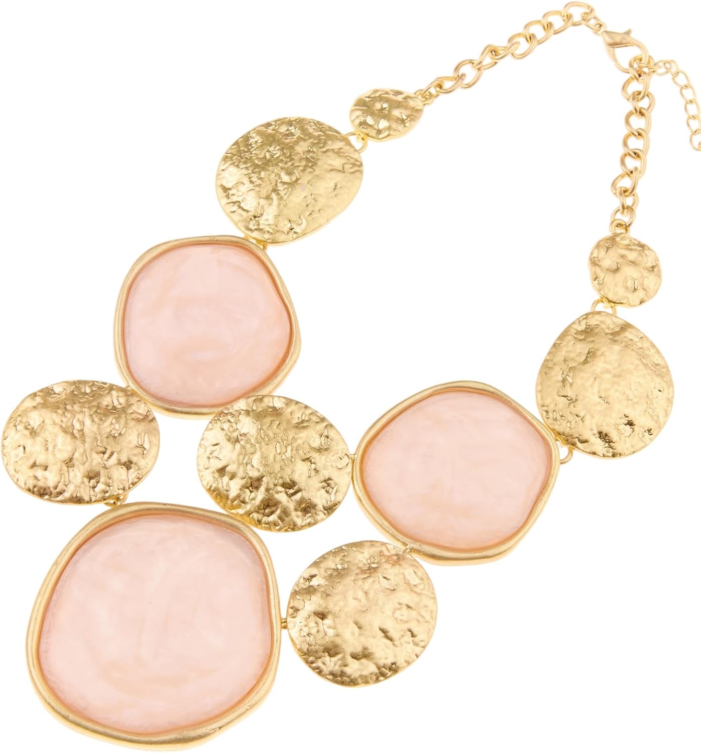 Vintage Chunky Bubble Necklace Alloy Necklace Resin Statement Pendant Necklace for Women - Image 3