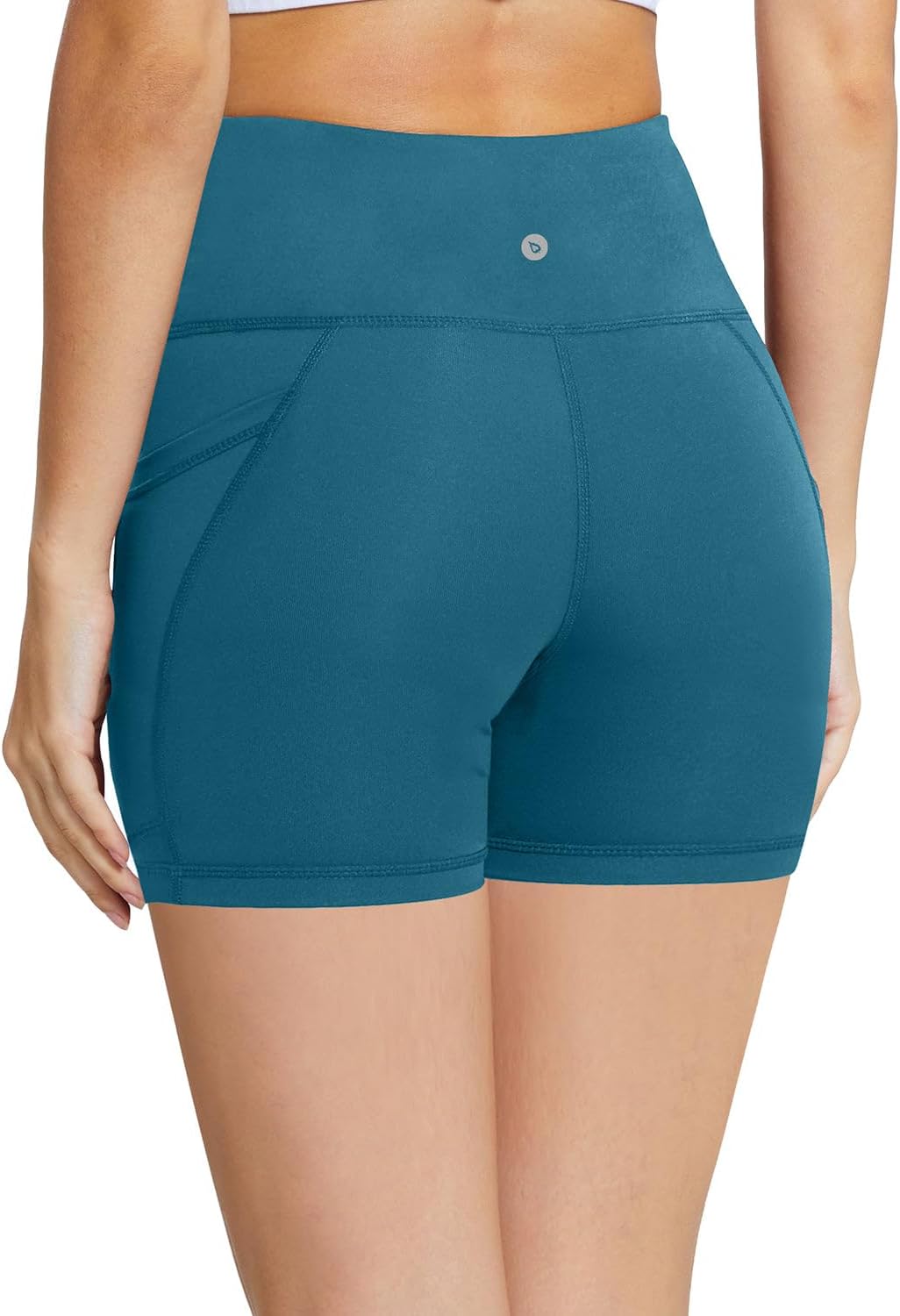  Women's 8"/ 5"/ 3" Biker Shorts High Waist Yoga Workout Gym Running Volleyball Spandex Shorts with Pockets thumbnail