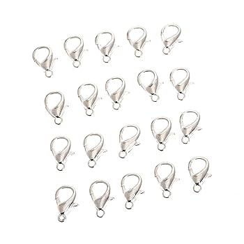 150pcs Lobster Clasps, Silver Lobster Claw Clasps Lobster Clasp For