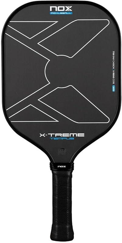 NOX Pickleball Paddle X-Treme Tempus 14mm 2026 | Paleta de Pickle Ball de forma cuadrada | Raqueta de Pickleball Avanzada Aprobada por USAP | T700 Raw Carbon Face para High Spin