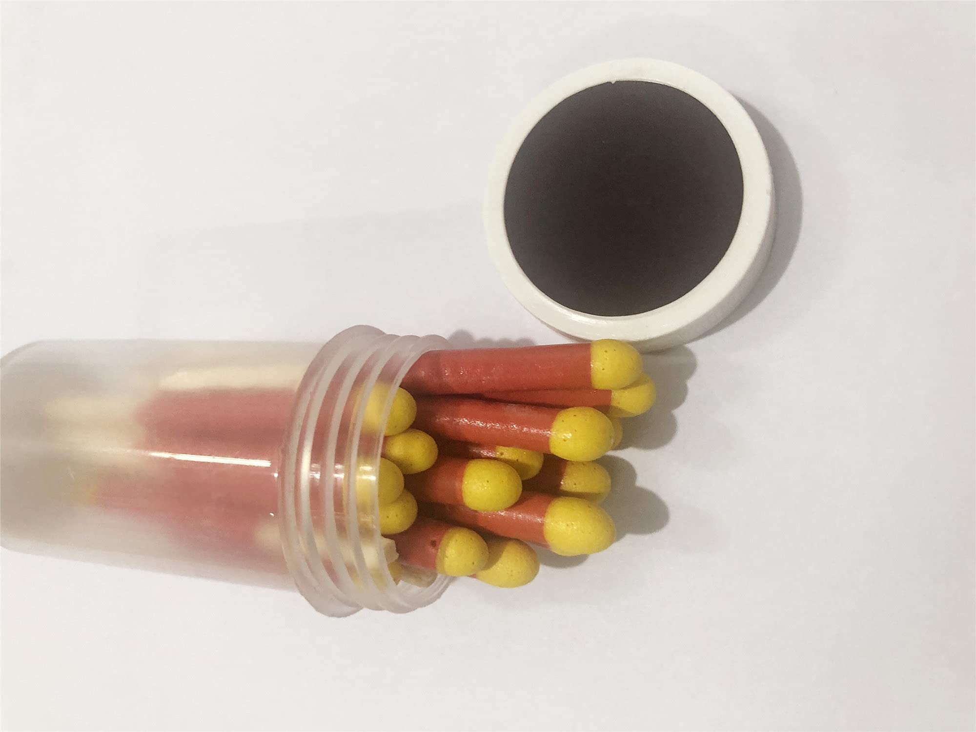 Cerillas resistentes al viento, resistentes al agua, portátiles, resistentes al viento, resistentes al agua, con cabeza grande, en recipiente impermeable, portátil, para camping (5 unidades)