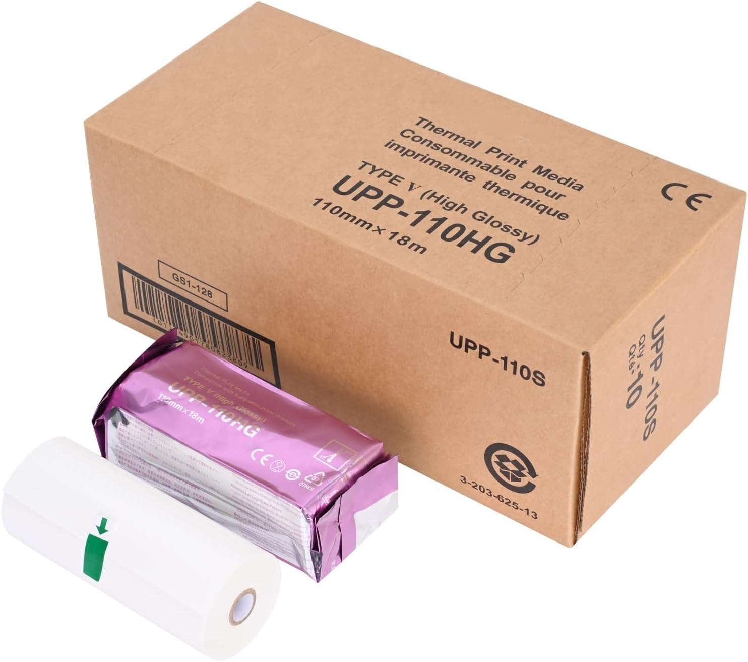 Film/media compatibili di ultrasuono UPP-110HG High Gloss Carta 10 Rotoli, Tipo V High Gloss Thermal Print Film/Media