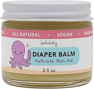 Diaper Balm by Balm Baby – Natural Organic Diaper Rash Cream & Multipurpose Baby Skin Ointment with Organic Calendula, Vegan - Soothing, Healing, Moisturizing – Newborn Cradle Cap