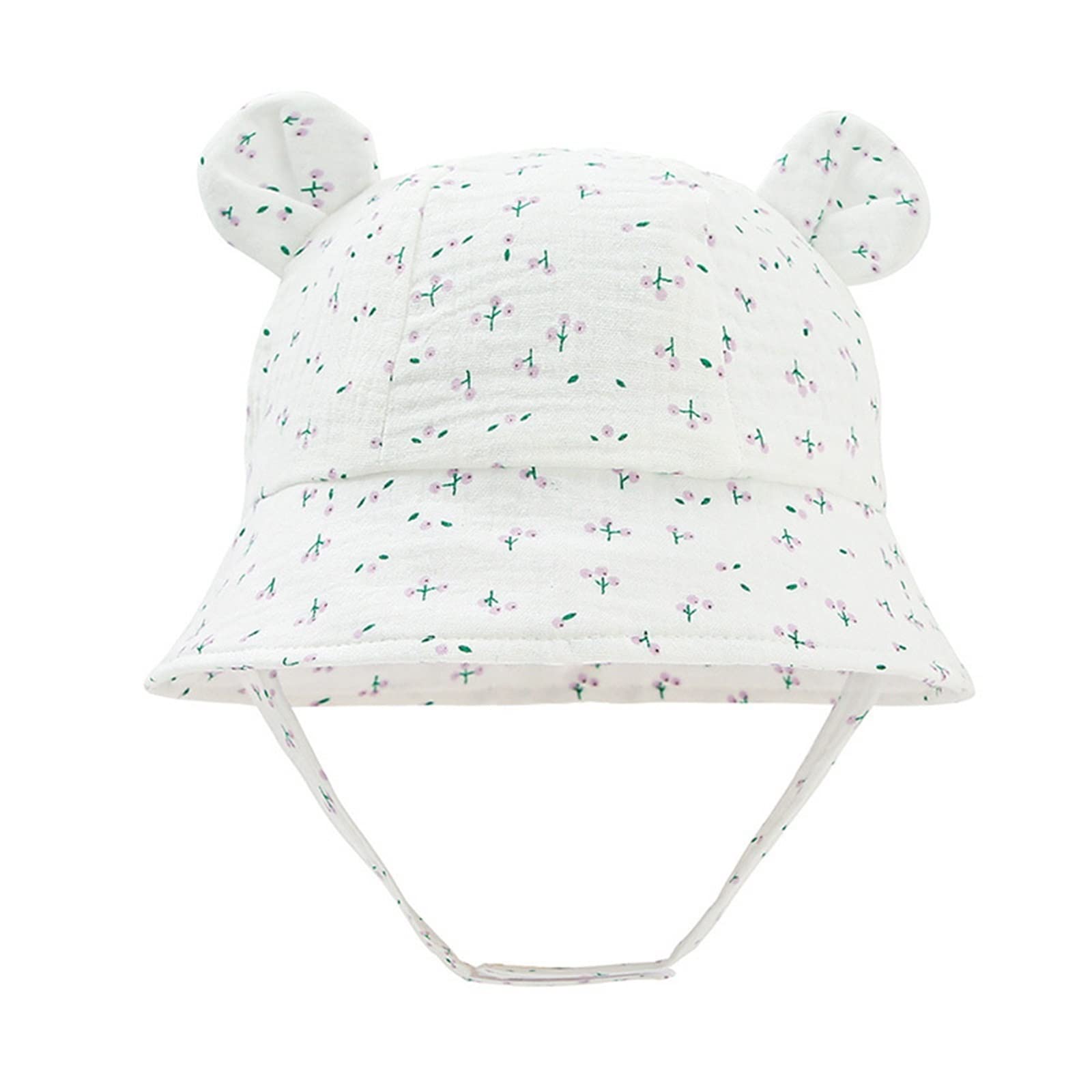 Sombrero de verano para niños, sombrero de bebé, sombreros de cubo de verano para niñas y niños, gorras de pescador con estampado bonito, gorra de sol de Panamá para niños pequeños, 3-12M (O 35a39cm)