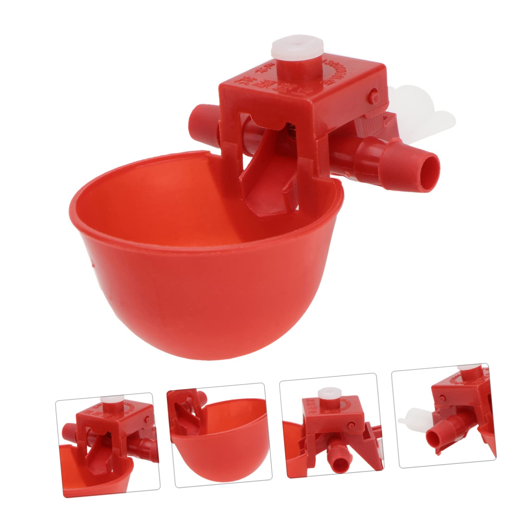 UKCOCO Bevitore Avicoli Allevamenti Domestici per Colore e Commerciali 30 Pezzi Automatico Rosso in Abs Erogazione Regolabile Casuale Polli Colombi