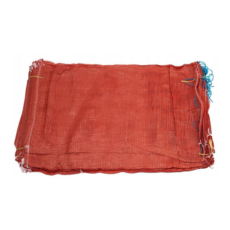 B2C Strong Net Woven Sacks for Wood Logs, Kindling, Vegetables – 35cm x 50cm Maroon Mesh Bags with Drawstring Closure, Durable & Versatile Storage Solution (100)